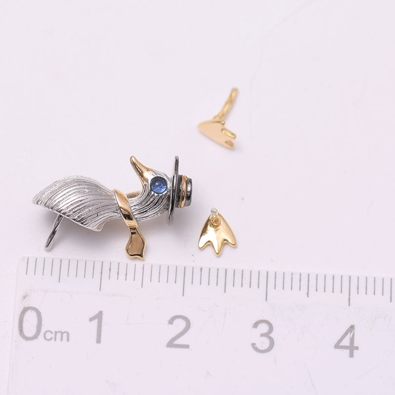 Duck Baroque S925 Sterling Silver Pendant Setting DIY Jewelry Setting