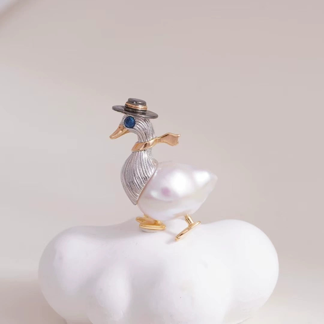 Duck Baroque  S925 Sterling Silver Pendant Setting  DIY Jewelry Setting