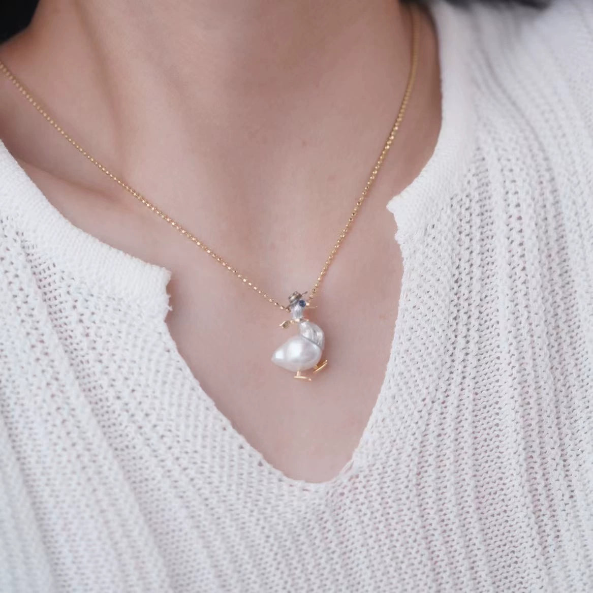 Duck Baroque  S925 Sterling Silver Pendant Setting  DIY Jewelry Setting