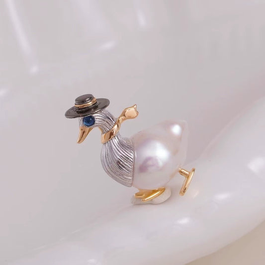 Duck Baroque  S925 Sterling Silver Pendant Setting  DIY Jewelry Setting
